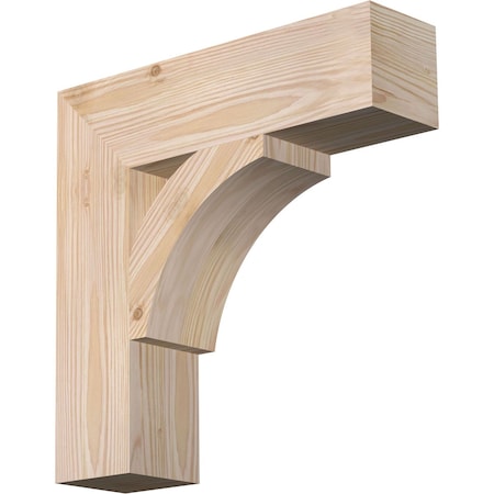 Thorton Block Smooth Bracket, Douglas Fir, 3 1/2W X 14D X 14H